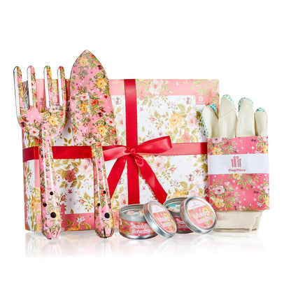 Elegant Floral Print Garden Tools Set Gardening Gifts for Women