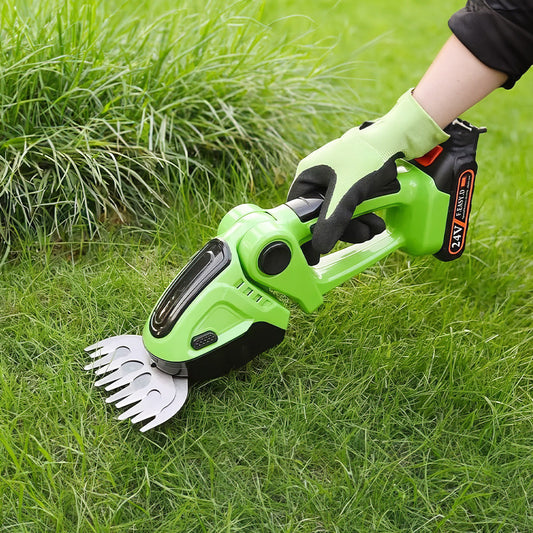 Cordless 2-in-1 Mini Hedge Trimmer 24V Battery Operated