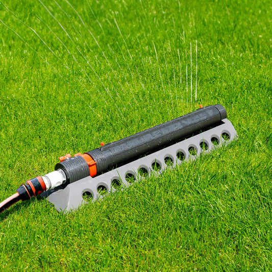 Adjustable Oscillating Garden Sprinkler with 20 Hole Nozzle