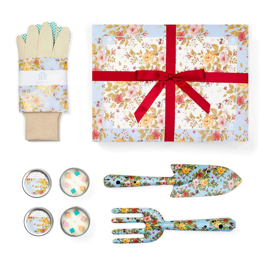 Elegant Floral Print Garden Tools Set Gardening Gifts for Women