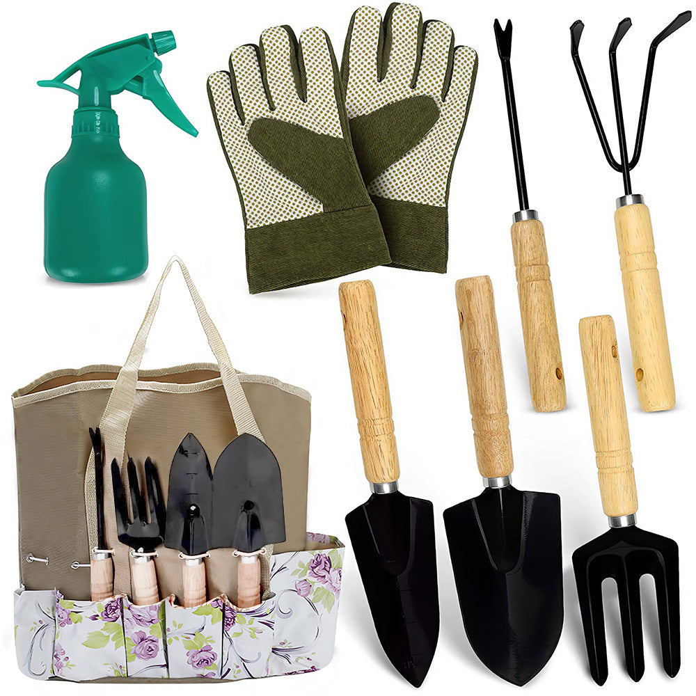 8 Piece Stainless Steel Heavy Duty Gardening Tool Set