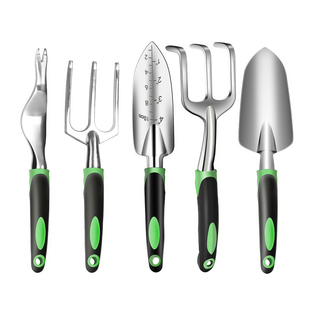 7 Piece Aluminum Heavy Duty Gardening Tool Set with Carrying Bag